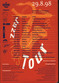 Poster ZomerJazzFietstour 1998